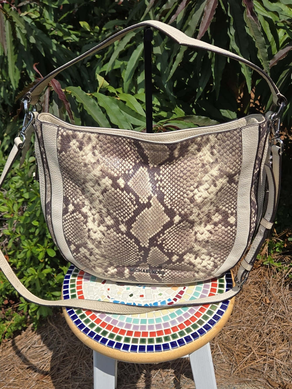 Michael Kors Snake-Print Shoulder/Crossbody Bag